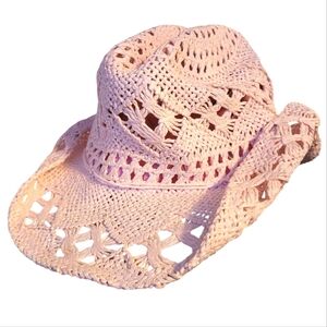Bullhide Run A Muck Pink woven paper Crochet Women's Western cowgirl Hat rodeo